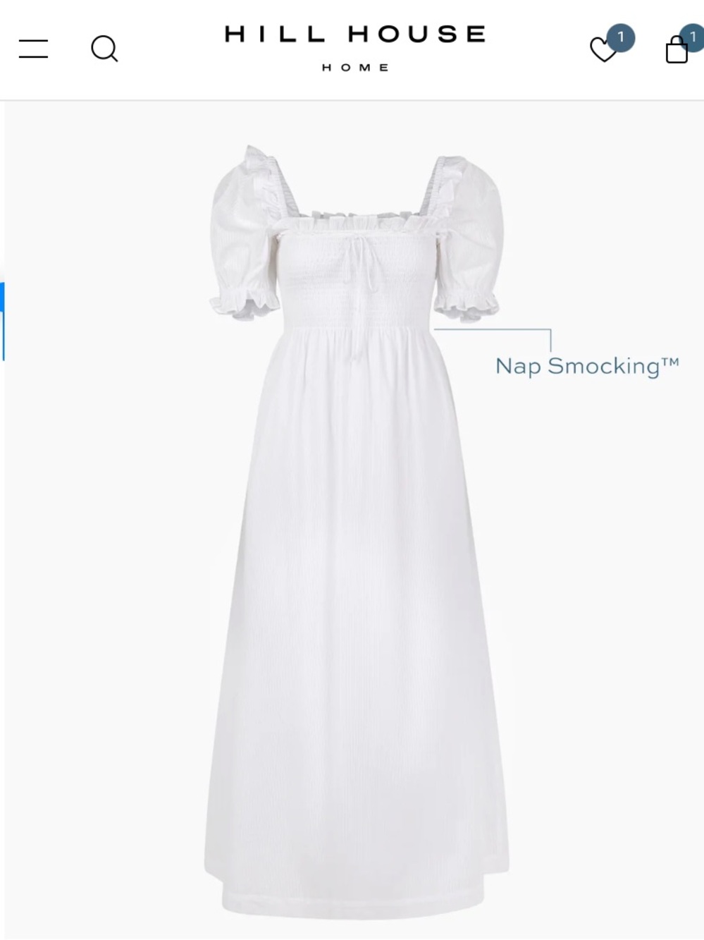Hill House Nap Smocked Maxi Dress in White